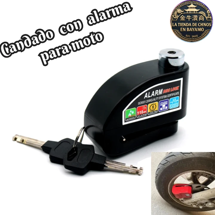 Candado con alarma para moto's foto | Tienda de los Chinos en Bayamo |  BizneCubano