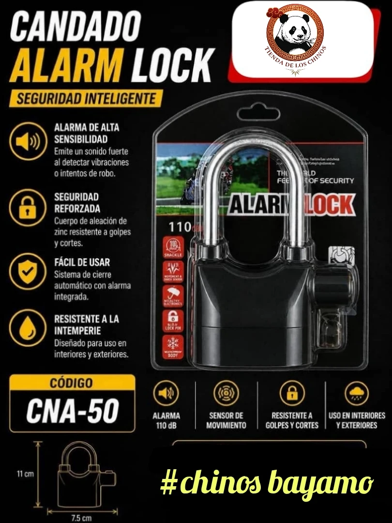 Candado con alarma's foto | Tienda de los Chinos en Bayamo |  BizneCubano